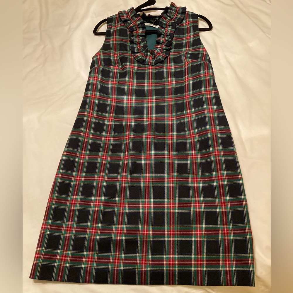 Vineyard Vines Tartan Holiday Dress - Sleeveless and Ruffles
